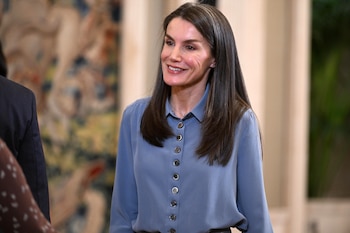 La reina Letizia durante una