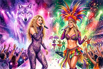 Shakira y Karol G, entre las giras latinas más taquilleras: cuánto dinero recaudaron- crédito VisualesIA Infobae