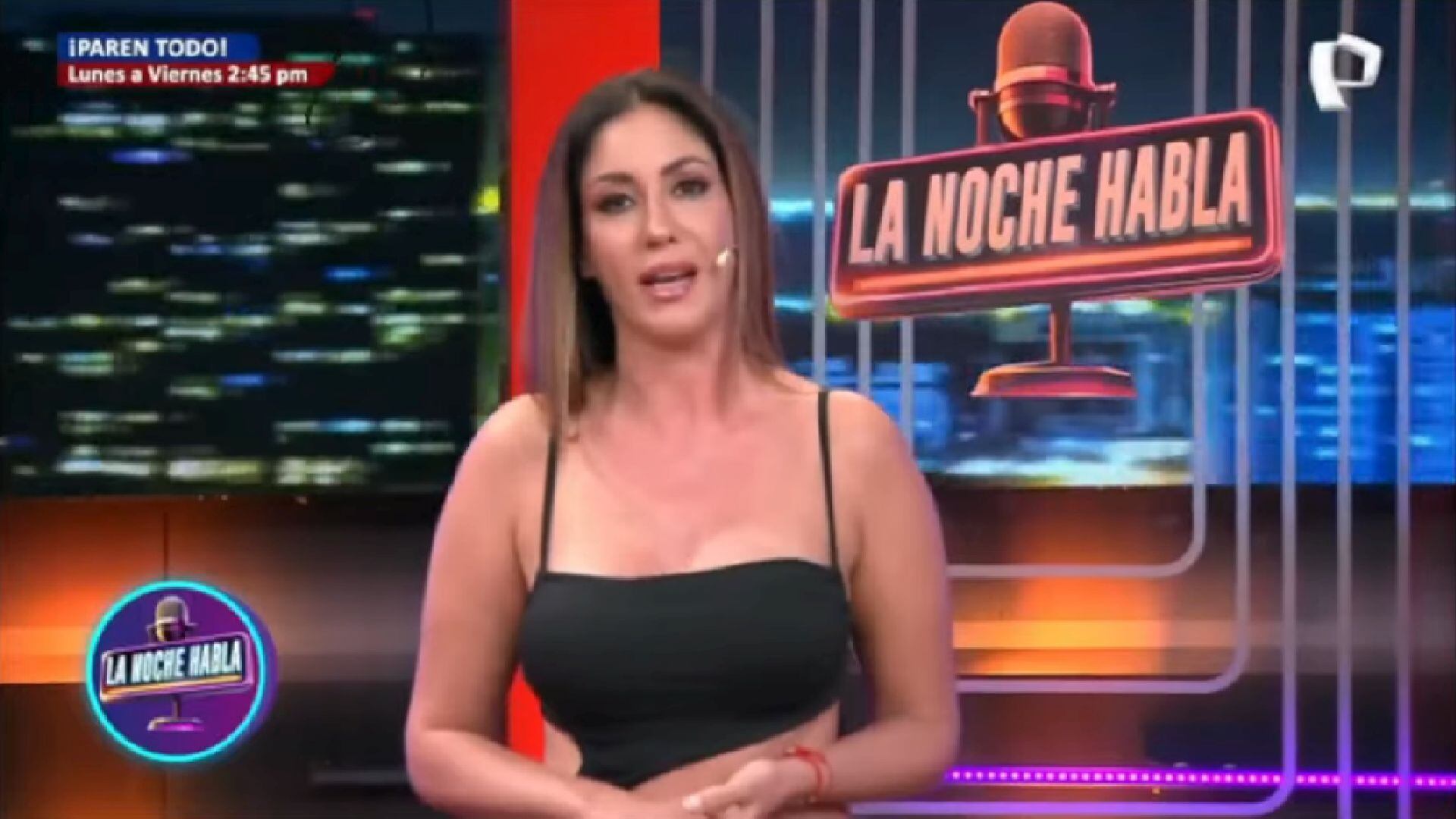 Con evidente indignación, Tilsa Lozano enfrentó a su exesposo y le solicitó que pida disculpas públicas, señalando que ella no tiene vínculo alguno con la cuestionada camioneta en disputa. (La Noche Habla)