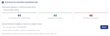 En el buscador puede consultar el nombre o caso de la persona que está buscando - crédito Asocapitales