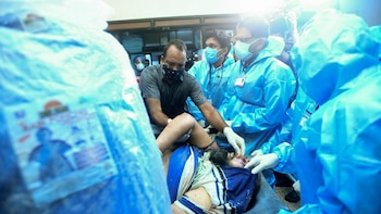 Los heridos fueron trasladados a