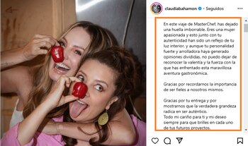 Claudia Bahamón dedicó un mensaje
