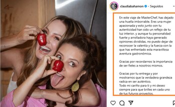 Claudia Bahamón defendió a Cony Camelo de las críticas tras su salida de 'MasterChef Celebrity': “Eres una mujer apasionada” - Infobae