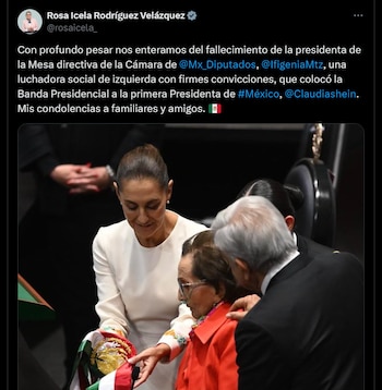 Rosa Icela Rodríguez lamenta el