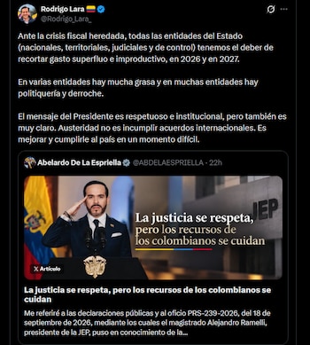 Rodrigo Lara - crédito @Rodrigo_Lara_/X