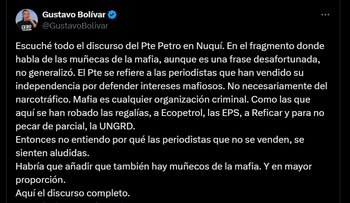 Gustavo Bolívar defendió al presidente