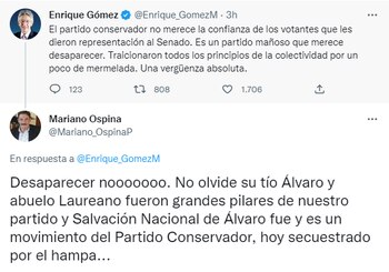 Enrique Gómez critica al Partido