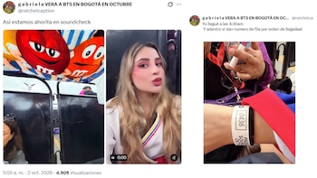 Los primeros asistentes al soundcheck VIP ingresaron a los anillos logísticos durante la madrugada, según registros compartidos en redes - crédito @ratchetcaption/ X