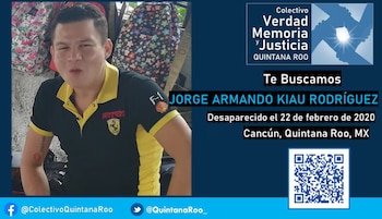 Jorge Armando habría sido privado de la libertad junto con su novia, Diana García Rivera. (Colectivo Verdad, Memoria y Justicia)