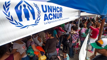 Refugiados venezolanos en la frontera con Perú (Archivo/ AFP)