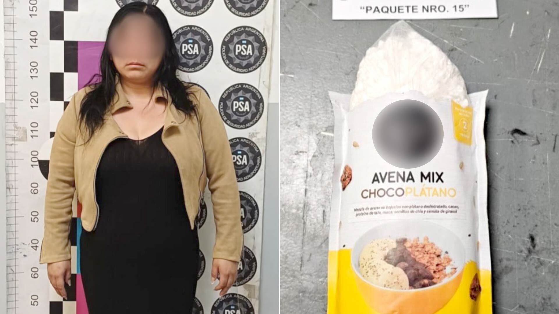 La mujer intentó traficar más de 9 kilos de cocaína a través del Aeropuerto Internacional Ministro Pistarini de Ezeiza.