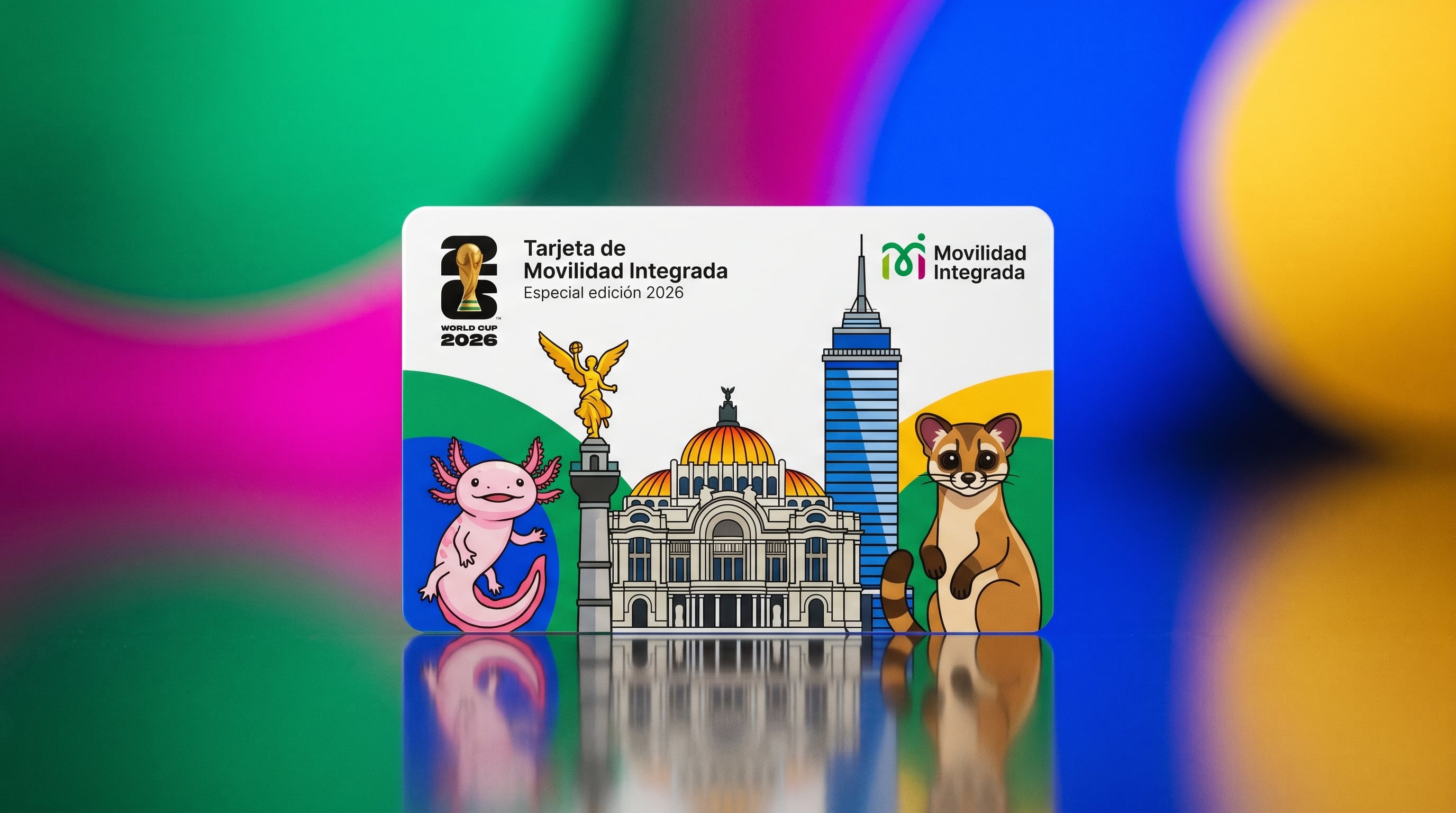 La Tarjeta de Movilidad Integrada edición especial del Mundial 2026 combinará elementos icónicos de la Ciudad de México con referencias futbolísticas y funcionará en sistemas como Metro, Metrobús y Cablebús