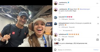 La cucuteña coincidió con Federer