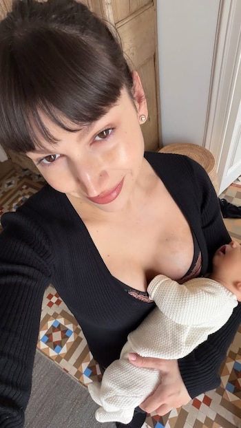 La actriz posó con su