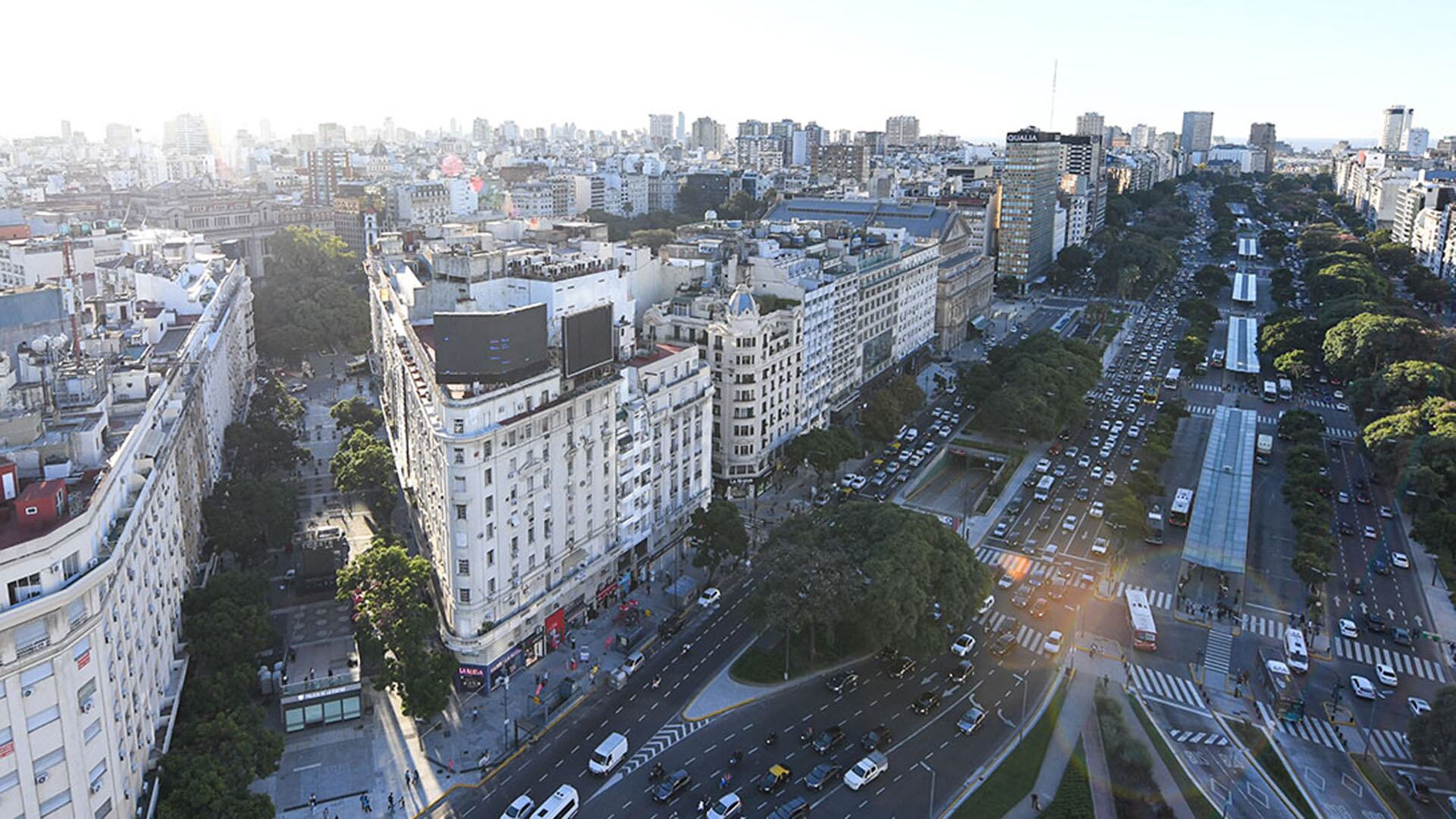 Una de las impactantes visuales desde la cima del Obelisco porteño