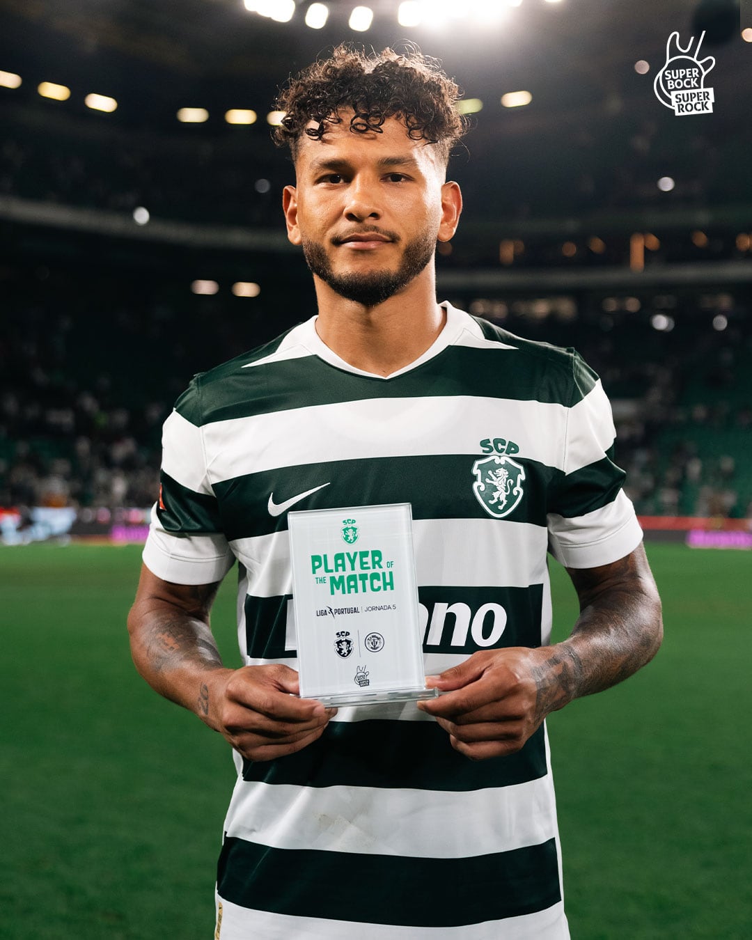 Luis Suárez fue elegido el mejor jugador del partido entre Sporting CP vs. Nacional en la Primeira Liga - crédito Sporting CP