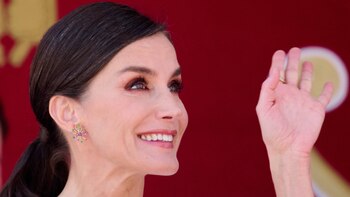 La reina Letizia en el día de las Fuerzas Armadas de 2023. (Getty Images)