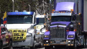 Paro de camioneros en Medellín