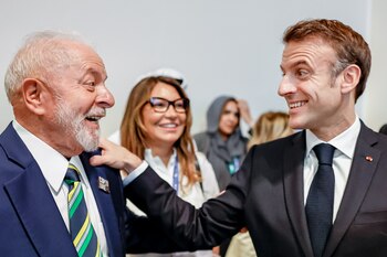Macron afirmó que “no necesita un acuerdo” para comerciar con América Latina y que cualquier tratado que se plantee debe ser “honesto”. Ricardo Stuckert/Planalto /dpa