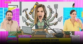 Alejandra Baigorria protagoniza incómodo momento con Said Palao y desata críticas de Gigi Mitre. Captura: Amor y Fuego.