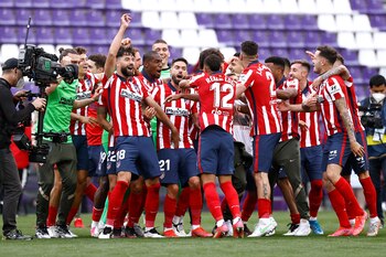 Los jugadores del Atlético Madrid