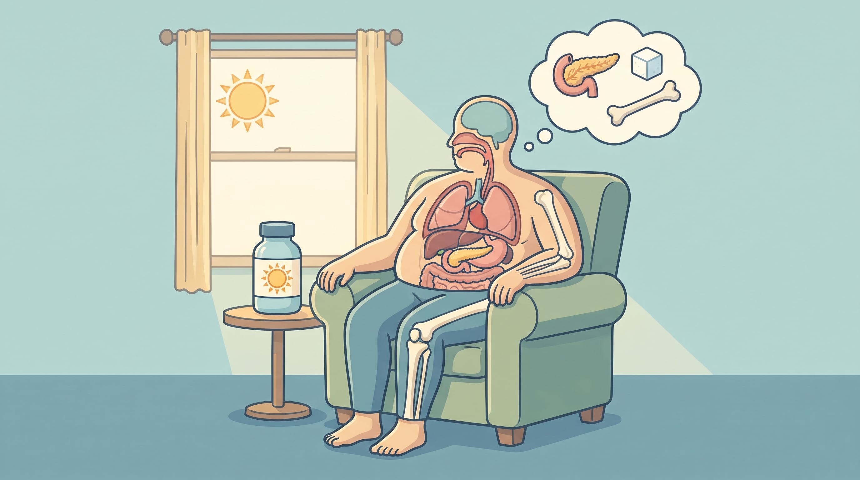 Falta de vitamina D, un riesgo extra para quienes viven con obesidad o diabetes