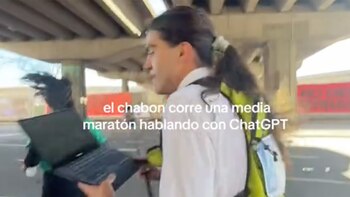 Un joven corrió una maratón