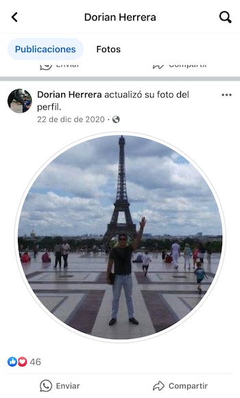 Dorian Herrera presumía sus viajes