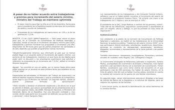 El ministro de Trabajo, Antonio