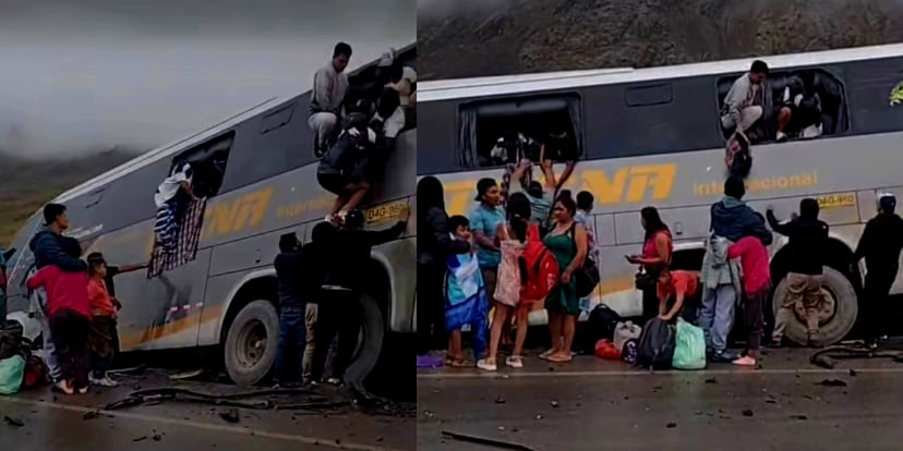 La tragedia ocurrió en la ruta que conecta Lima Provincias y Pasco, donde un impacto frontal provocó la muerte de los ocupantes del vehículo menor y heridas entre pasajeros del ómnibus| Foto: Canal N