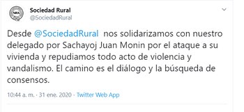 El tuit de la Sociedad