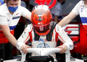 La mejor posición final que consiguió Mazepin en la Fórmula 1 fue un 14° lugar (REUTERS/Hamad I Mohammed/Pool/File Photo)