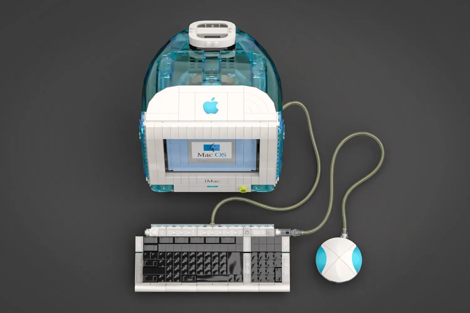Detalles originales, piezas translúcidas y memoria digital convergen en este homenaje al diseño industrial de finales de los años noventa, todavía en busca de aprobación para entrar al catálogo oficial de LEGO - crédito Ideas Lego