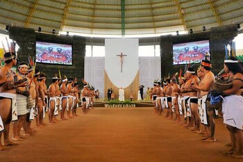 Visita a Puerto Maldonado. Foto: Facebook: Papa Francisco en el Perú.