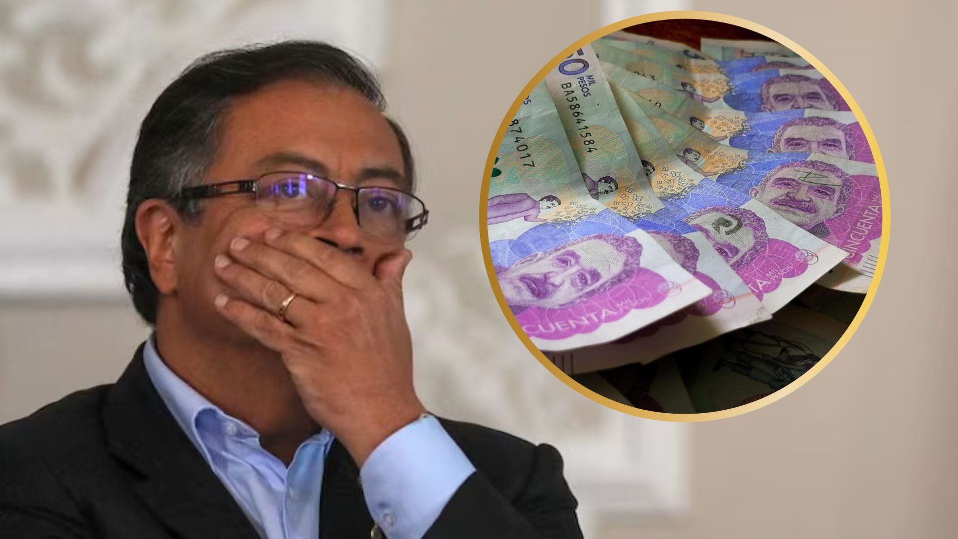 Gustavo Petro propuso cambiar la base de las transacciones internacionales del dólar al peso colombiano o al oro - crédito Luisa González/Reuters y Pixabay