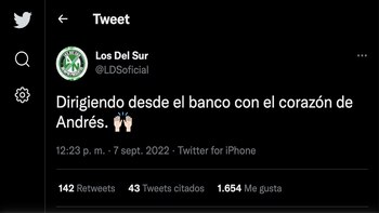 Los del Sur ve con buenos ojos el fichaje de Santiago Escobar en la dirección técnica de Atlético Nacional / (Twitter: @LDSoficial)