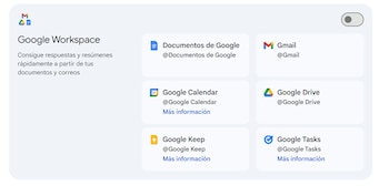 La capacidad de integrar Gemini
