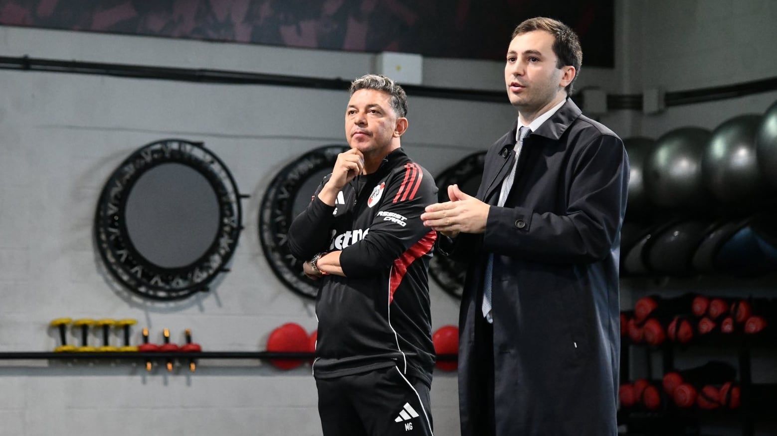 Marcelo Gallardo habla en conferencia de prensa junto a Stefano Di Carlo