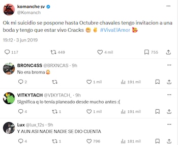 El mensaje de X de 2019 volvió a circular tras la muerte de El Komanche
(RS)