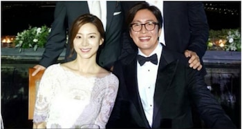 Bae Yong-joon en su boda