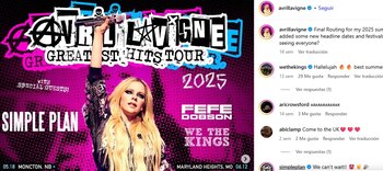 Avril Lavigne se prepara para