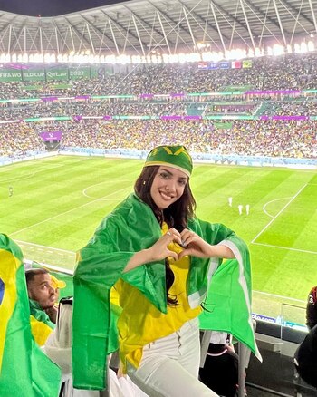 Rosángela Espinoza en el partido