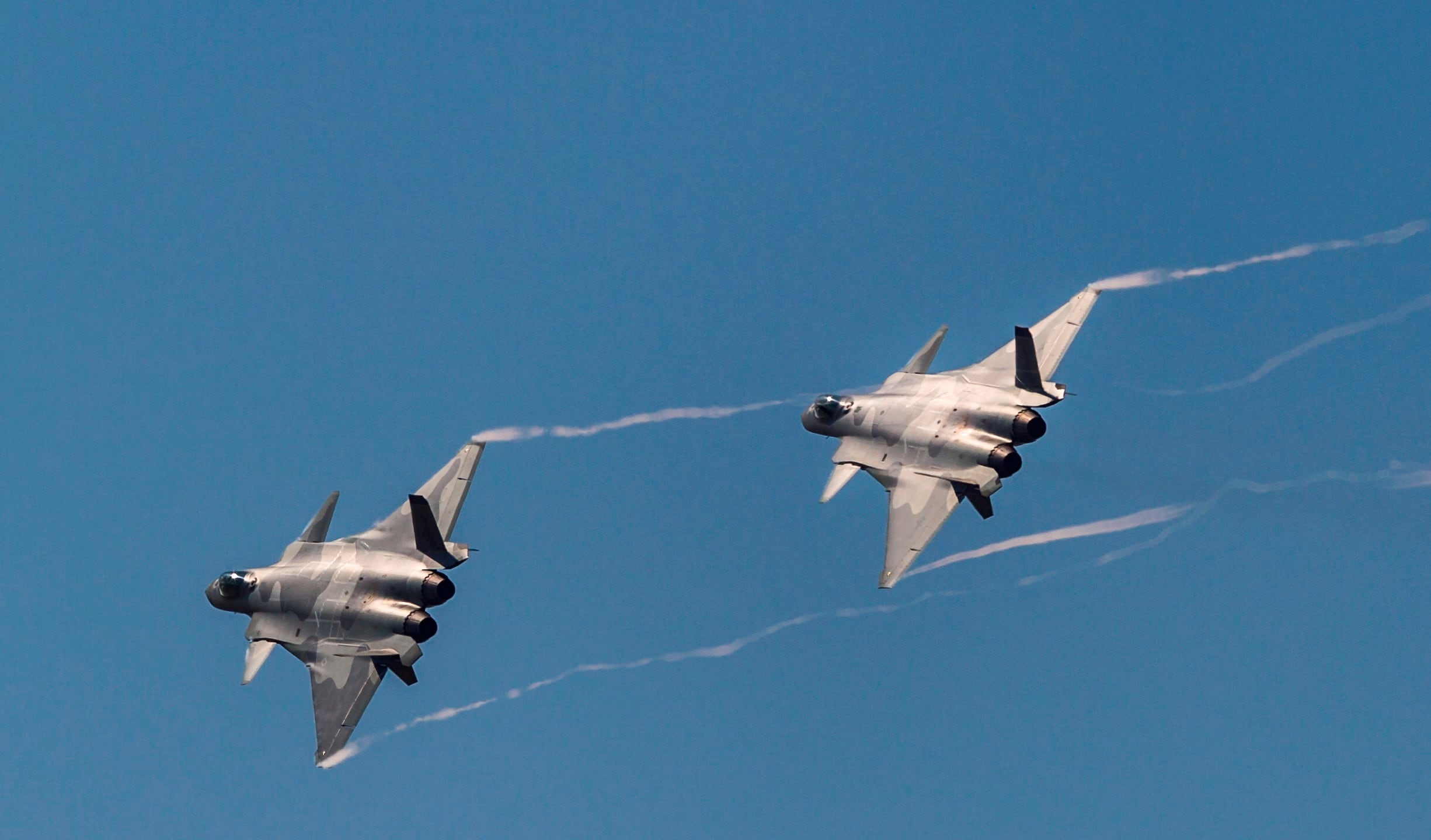 Aviones de combate chinos entraron en la Zona de Identificación de Defensa Aérea (ADIZ) de Taiwán (EFE/ALEKSANDAR PLAVEVSKI)