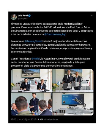 El anuncio de Luis Petri