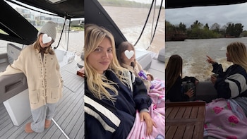 Wanda Nara se refugió en el Delta y apostó a la tranquilidad junto a sus hijas: mates, río y día nublado
