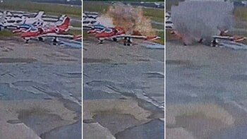 Explotó un avión sanitario que