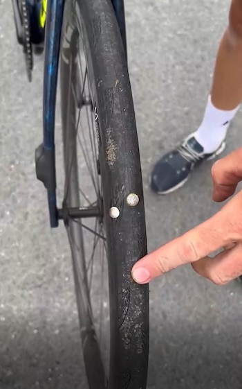 El ciclista mostró cómo quedó