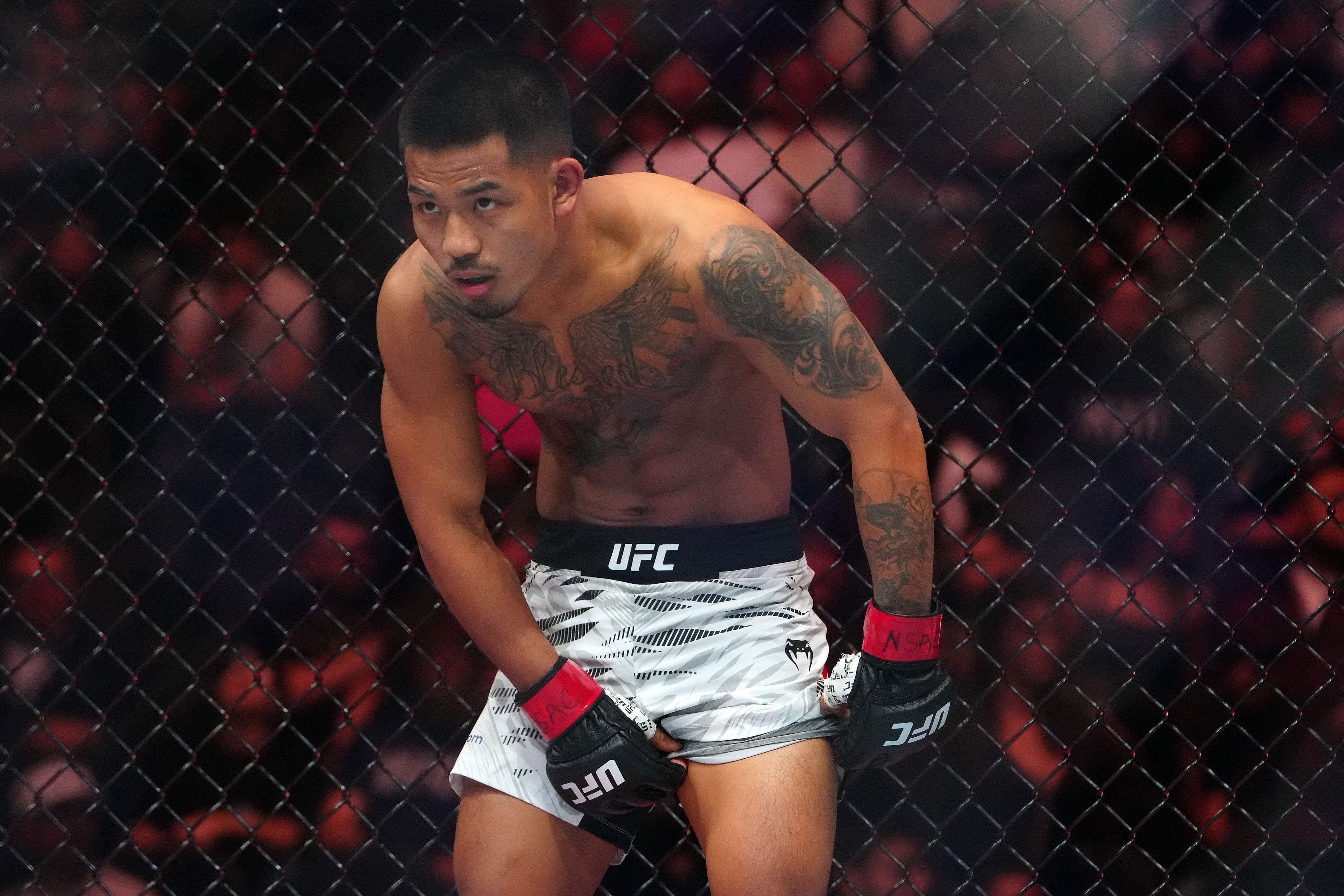 El joven luchador encontró en las artes marciales mixtas una vía de escape al acoso escolar y las barreras culturales en Texas (Mandatory Credit: Stephen R. Sylvanie-Imagn Images)