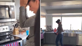 La mujer se asustó tanto