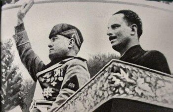 El dictador italiano Benito Mussolini
